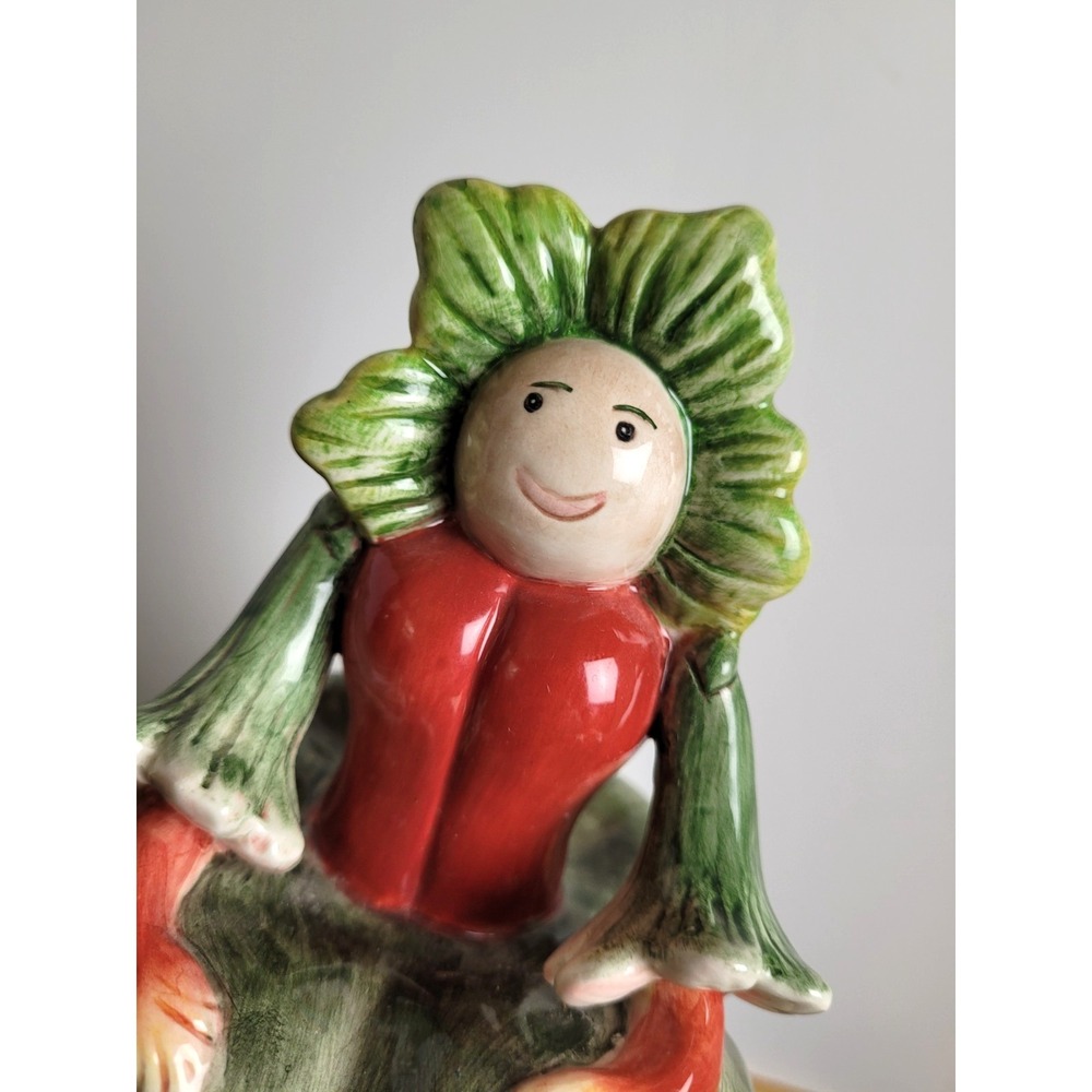Vintage Kaldun & Bogle -Radish/Turnip/Green Pepper Anthropomorphic Covered Dish - Picture 5 of 9